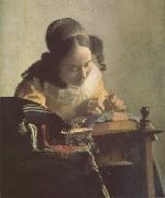 Jan Vermeer The Lacemaker (mk05) painting